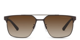 Shop Emporio Armani Square Sunglasses in Brown/Gradient Brown online.