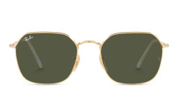 Ray-Ban Unisex Irregular Sunglasses in Gold/Green – Product Photo 4