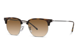 Shop Ray-Ban New Clubmaster Unisex Irregular Sunglasses in Havana online.