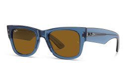 Ray-Ban Unisex Square Sunglasses in Transparent Blue – Product Photo 2