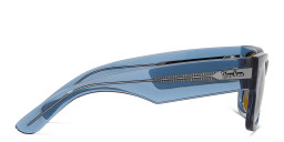 Ray-Ban Unisex Square Sunglasses in Transparent Blue – Product Photo 3