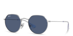 Ray-Ban Junior Jack Kids Irregular Sunglasses in Polished Silver – Product Photo 2