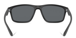 Shop Armani Exchange A|X Logo Pillow Sunglasses in Black online.