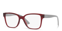 Vogue Eyewear Square Eyeglasses in Red – Product Photo 2
