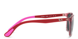 Shop Ray-Ban Junior Kids Pillow Sunglasses in Transparent Pink online.