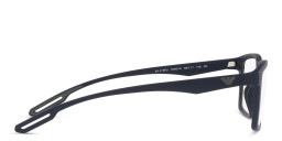 Shop Emporio Armani Wide Rectangle Eyeglasses in Matte Blue online.