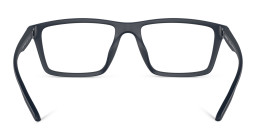 Emporio Armani Wide Rectangle Eyeglasses in Matte Blue – Product Photo 4