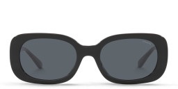 Coach Round Sunglasses in Black/Dark Blue Solid – Product Photo 3