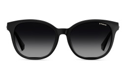 Shop Polaroid Square Sunglasses in Black online.