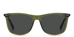 Shop Polaroid Rectangle Sunglasses in Green online.