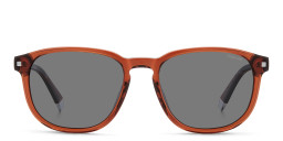 Shop Polaroid Rectangle Sunglasses in Brown/Grey online.