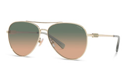 Coach Aviator Sunglasses in Gold – Product Photo 2