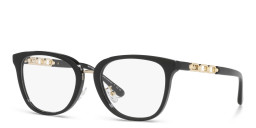 Shop Michael Kors Square Eyeglasses in Black online.