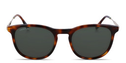 Shop Lacoste Logo Square Sunglasses in Havana online.