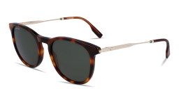 Shop Lacoste Logo Square Sunglasses in Havana online.