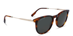 Shop Lacoste Logo Square Sunglasses in Havana online.