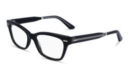 Shop Calvin Klein Logo Cat-Eye Eyeglasses in Black online.