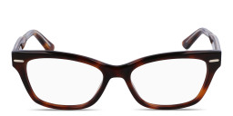 Shop Calvin Klein Logo Cat-Eye Eyeglasses in Havana online.