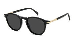 Shop DAVID BECKHAM Panthos Sunglasses in Black Gold online.