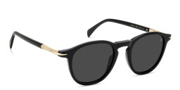 Shop DAVID BECKHAM Panthos Sunglasses in Black Gold online.