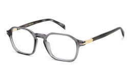 Shop DAVID BECKHAM Timeless Icons Irregular Eyeglasses in Grey online.