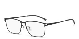 Shop Hugo Boss Wide Rectangle Eyeglasses in Black online.