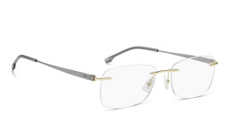 Hugo Boss Rimless Wide Rectangle Eyeglasses in Gold – Product Photo 3