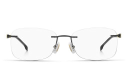 Hugo Boss Rimless Wide Rectangle Eyeglasses in Black – Product Photo 2