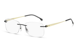 Hugo Boss Rimless Wide Rectangle Eyeglasses in Black – Product Photo 2