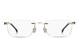 تسوق نظارات طبية مستطيلة بدون إطار هوجو بوس بلون أسود أونلاين.