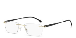 تسوق نظارات طبية مستطيلة بدون إطار هوجو بوس بلون أسود أونلاين.