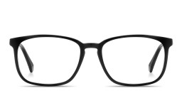 Shop Polaroid Logo Lettering Wide Rectangle Eyeglasses in Black online.