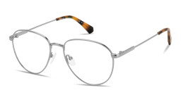 Shop Polaroid Engraved Logo Unisex Wide Pilot Eyeglasses in Ruthenium online.