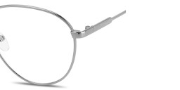 Shop Polaroid Engraved Logo Unisex Wide Pilot Eyeglasses in Ruthenium online.