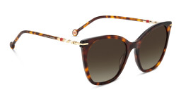 Shop Carolina Herrera Cat-Eye Sunglasses in Havana online.