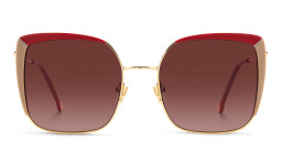 Carolina Herrera Oversized Square Sunglasses in Gold – Product Photo 1