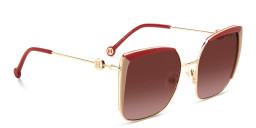 Carolina Herrera Oversized Square Sunglasses in Gold – Product Photo 3