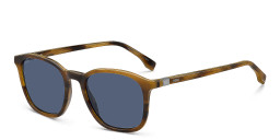 Hugo Boss Logo Round Sunglasses in Brown – Product Photo 2