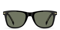 Shop Hugo Boss Rectangle Sunglasses in Black online.