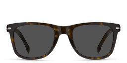 Shop Hugo Boss Rectangle Sunglasses in Havana online.