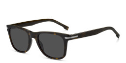Shop Hugo Boss Rectangle Sunglasses in Havana online.