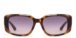 Shop Guess G Logo Rectangle Sunglasses in Dark Havana online.