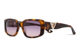 Shop Guess G Logo Rectangle Sunglasses in Dark Havana online.