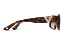 Shop Guess G Logo Rectangle Sunglasses in Dark Havana online.