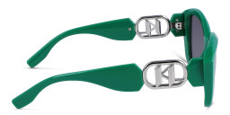 KARL LAGERFELD Rectangle Sunglasses in Green – Product Photo 3