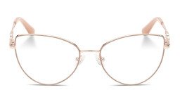 Guess G Logo Cat-Eye Eyeglasses in Beige On Gold – Product Photo 2