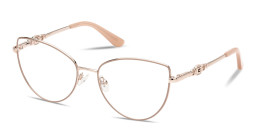 Guess G Logo Cat-Eye Eyeglasses in Beige On Gold – Product Photo 2