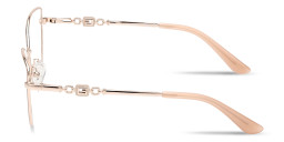 Shop Guess G Logo Cat-Eye Eyeglasses in Beige On Gold online.