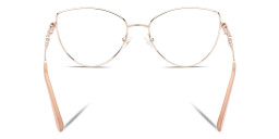 Shop Guess G Logo Cat-Eye Eyeglasses in Beige On Gold online.