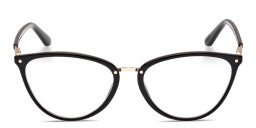 Guess Engraved Logo Cat-Eye Eyeglasses in Black – Product Photo 1